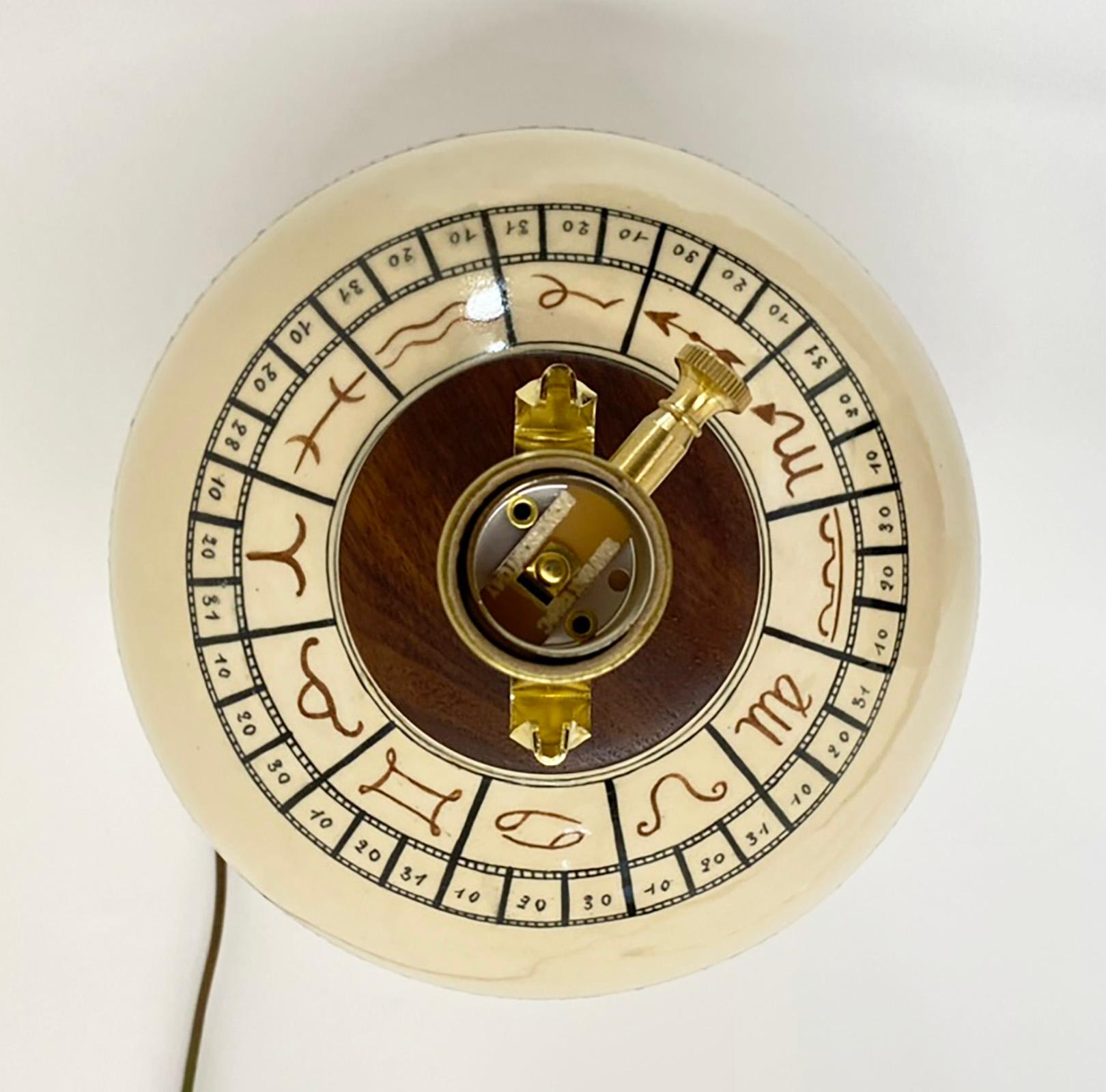 Meravigliosa lampada Zodiac in ceramica francese di Robert Lallemant in vendita 9