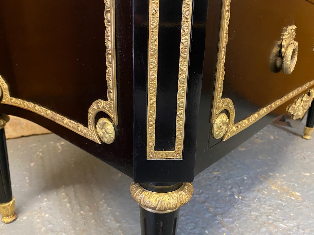 Wonderful French Ebonised Commode Chest of Drawers 15