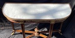 Wonderful French Empire Neoclassical Ormolu Mounted Marble Top Console Table