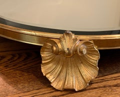 Wonderful French Empire Shell Bronze Neoclassical Plateau Mirror Centerpiece