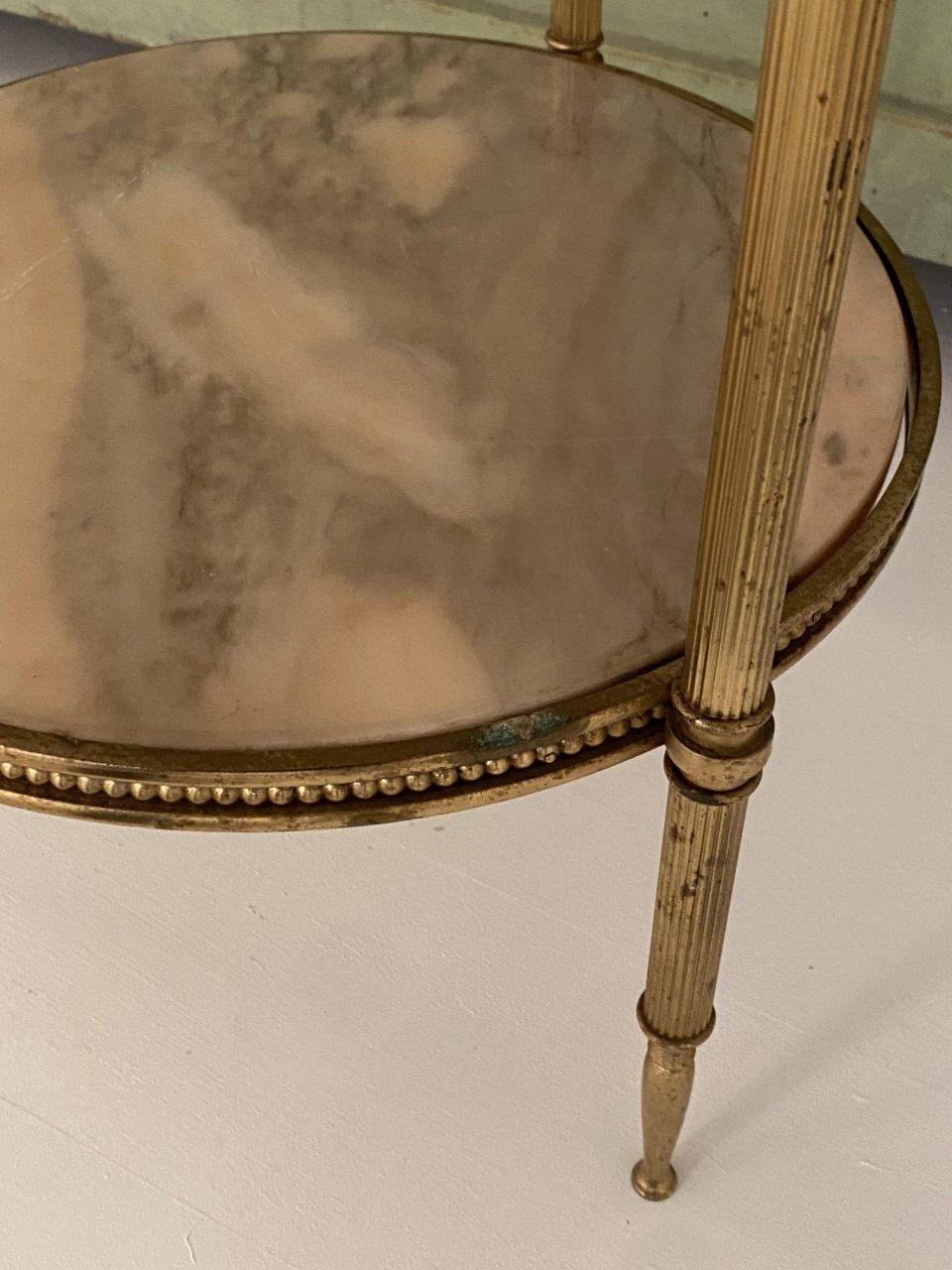 Wonderful French Ètagère / Side Table, Marble and Brass In Good Condition In Copenhagen K, DK