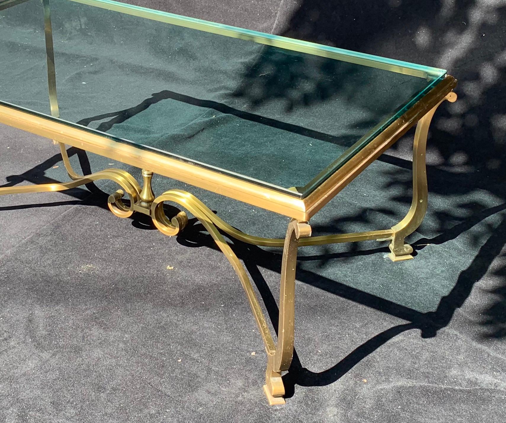 bronze glass table