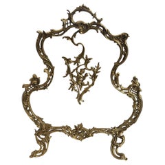 Wonderful French Gilt Bronze Ormolu Cherub Putti Fireplace Screen Fire Screen