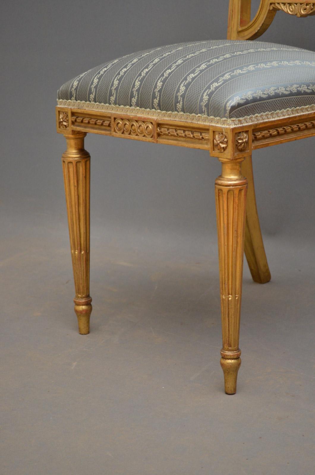 Wonderful French Gilt Chair, Side Chair In Excellent Condition In Whaley Bridge, GB