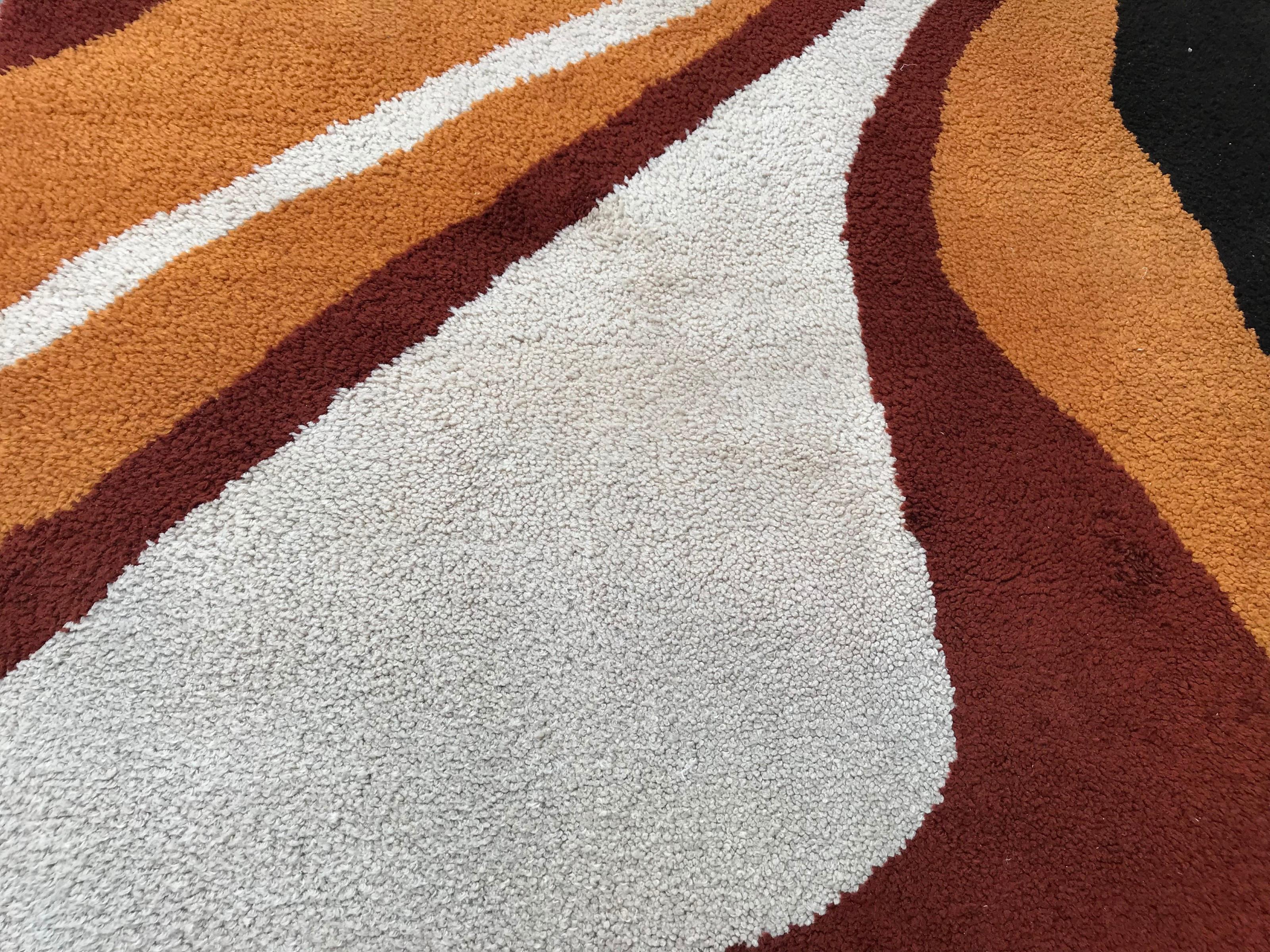 Französischer handgeknüpfter Art-Déco-Teppich, wunderschön (Wolle) im Angebot