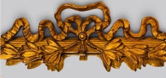 Wonderful French Neoclassical Gold Gilt Bow Top Filigree Mirror