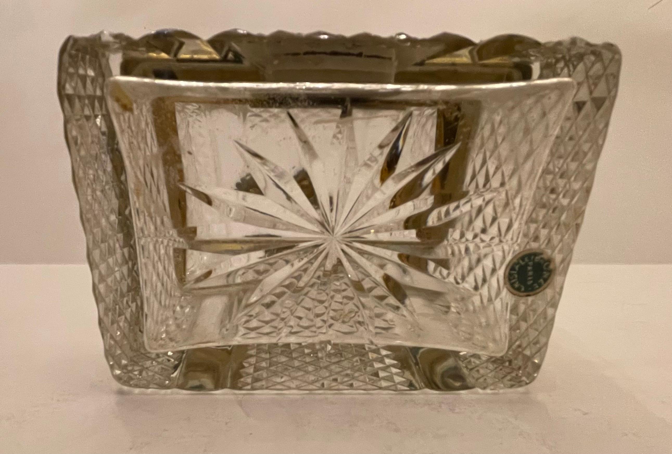 20th Century Wonderful French Ormolu Mounted Baccarat Crystal Bronze Casket Jewelry Box