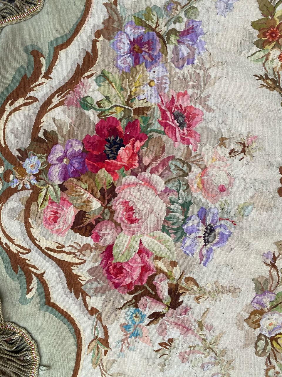 Bobyrug's Wonderful French Valance Aubusson Wandteppich im Angebot 8