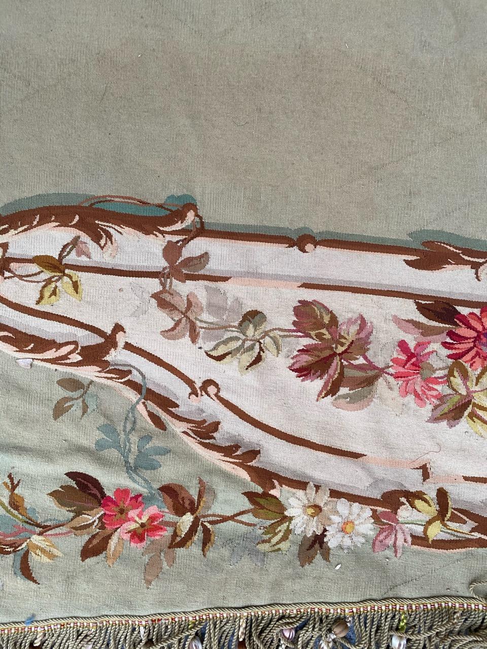 Tissé à la main Bobyrug's Wonderful French Valance Aubusson Tapestry (Tapisserie d'Aubusson) en vente