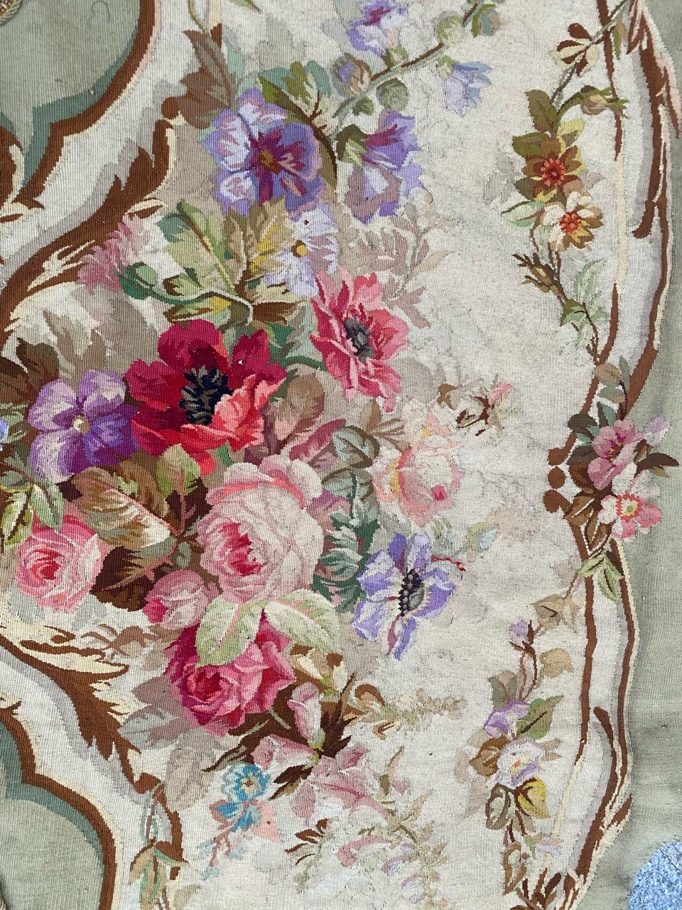 Bobyrug's Wonderful French Valance Aubusson Wandteppich (Wolle) im Angebot
