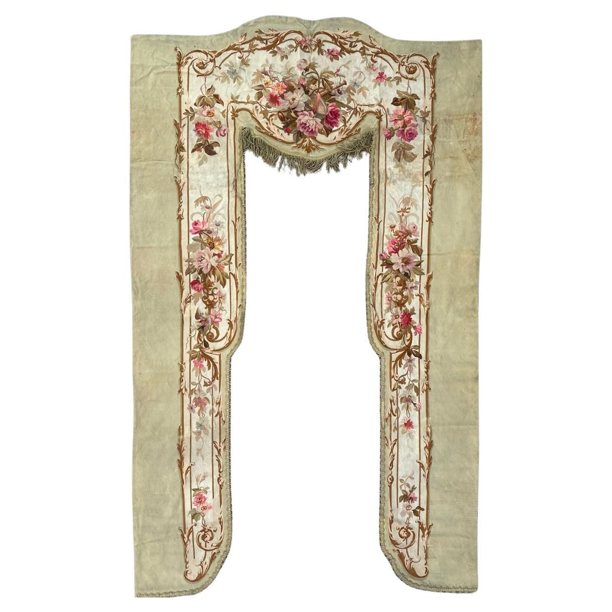 Maravillosa Cenefa Francesa Tapiz Aubusson