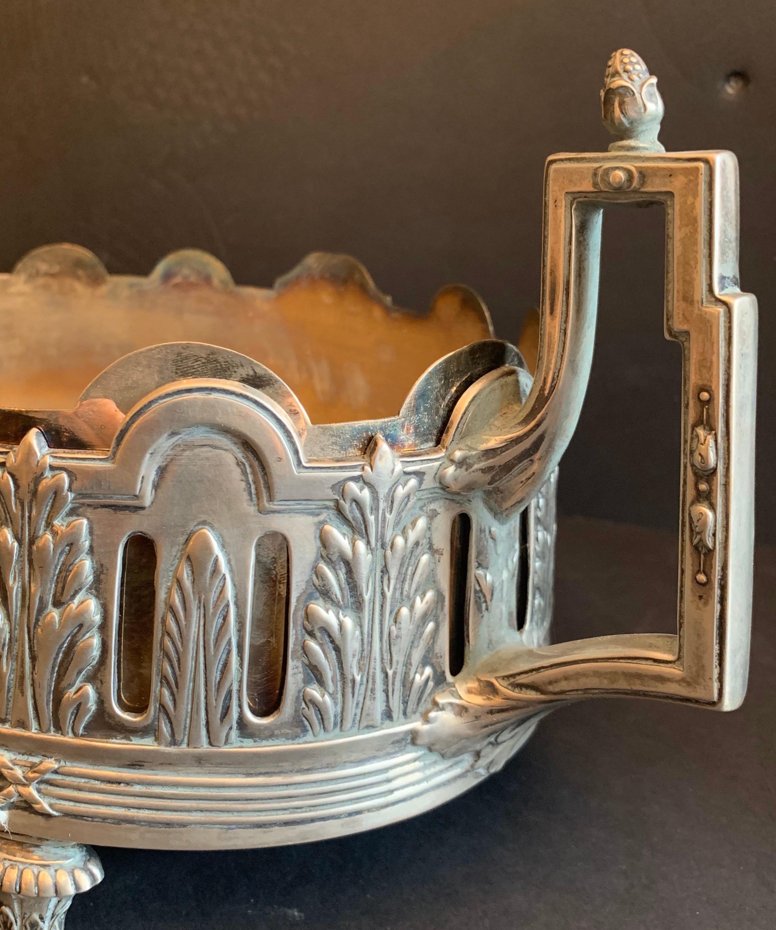 Maravillosa maceta de plata de ley 800 alemana Centro de mesa Lázaro Posen Neoclásico en venta