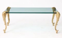 Wonderful Gilt-Bronze Mounted Rectangle Glass Coffee Cocktail Table P.E. Guerin