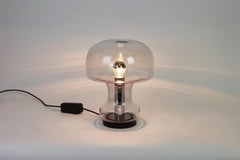 Merveilleuse lampe de table champignon en verre par Limburg, Allemagne, 1970