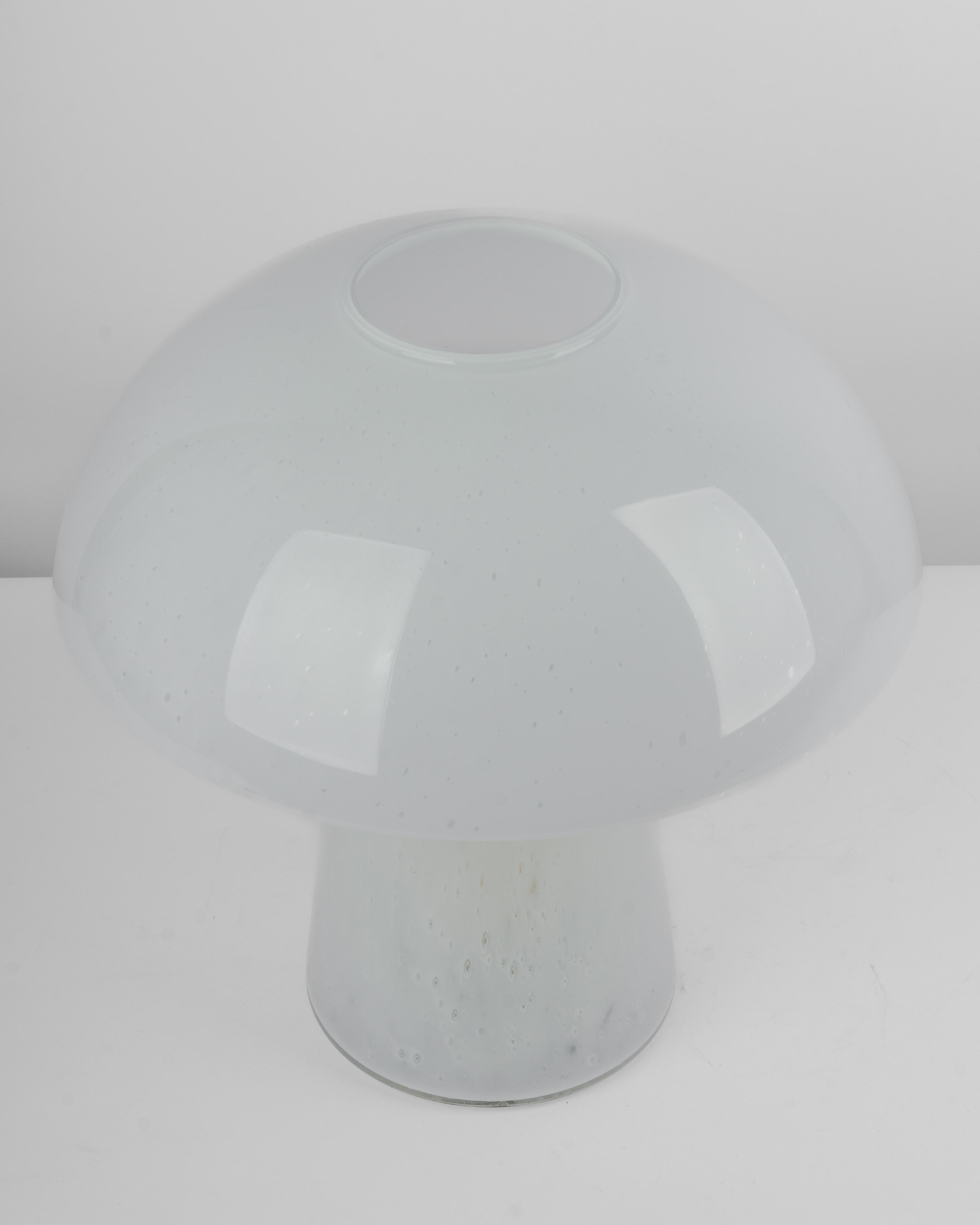 Mid-Century Modern Wonderful Glass Mushroom Table Lamp by Limburg, Germany, 1970s For Sale