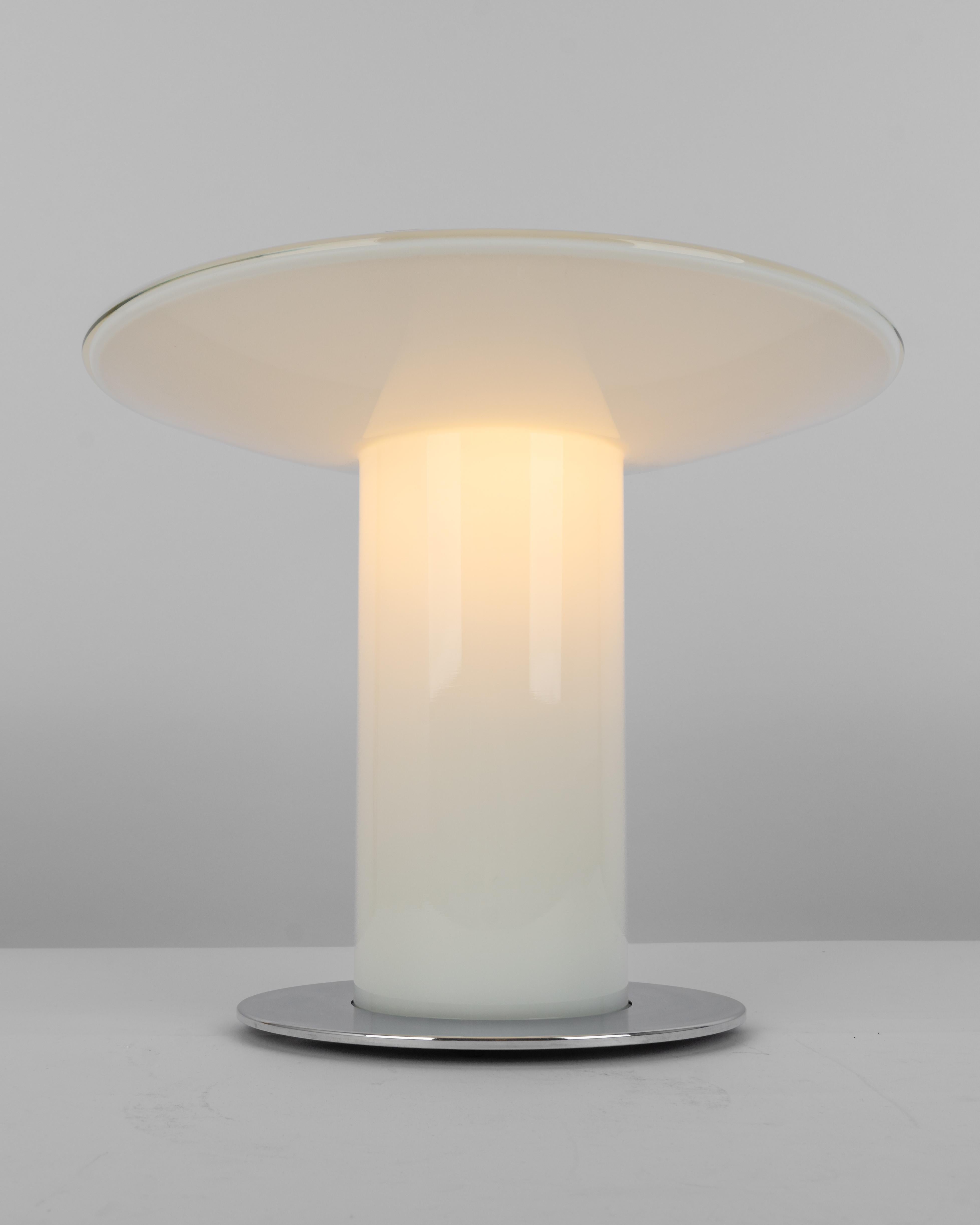 Wonderful Glass Mushroom Table Lamp by Peill & Putzler, Germany, 1970s For Sale 5