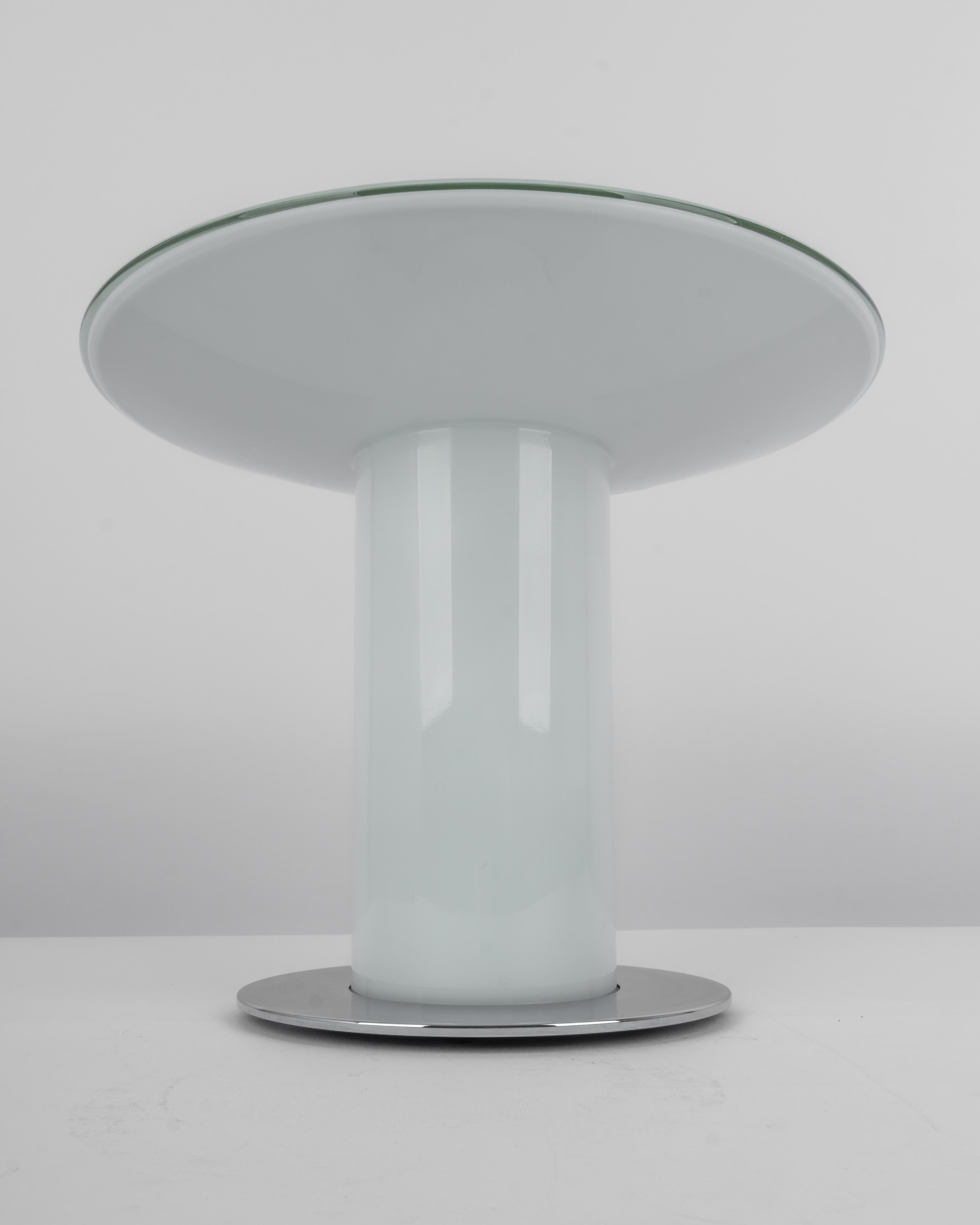 Late 20th Century Wonderful Glass Mushroom Table Lamp by Peill & Putzler, Germany, 1970s For Sale