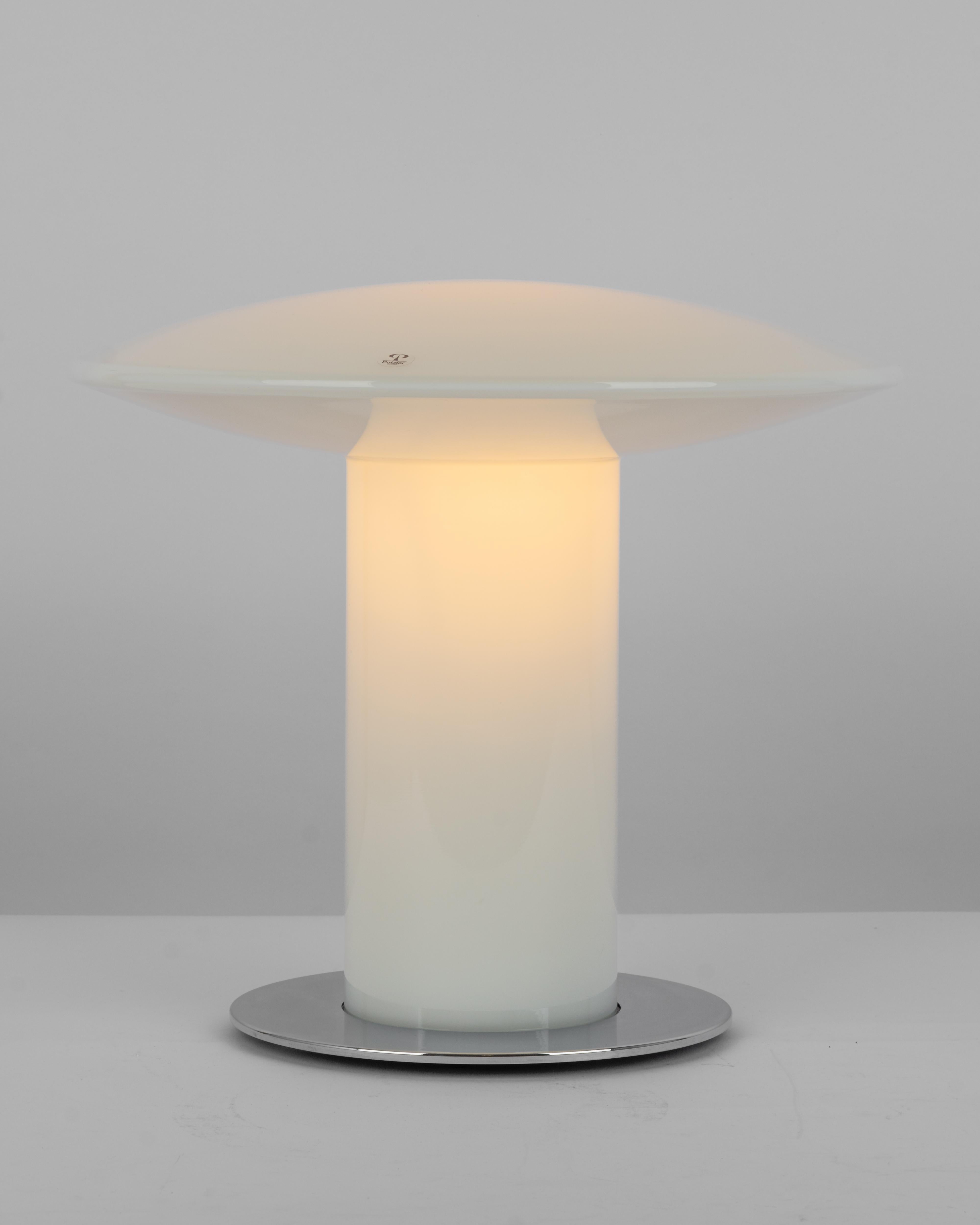 Fin du 20e siècle Merveilleuse lampe de bureau en verre en forme de champignon par Peill & Putzler, Allemagne, 1970 en vente
