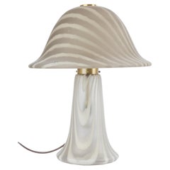 Wonderful Glass Mushroom Table Lamp by Peill & Putzler, Germany, 1970s
