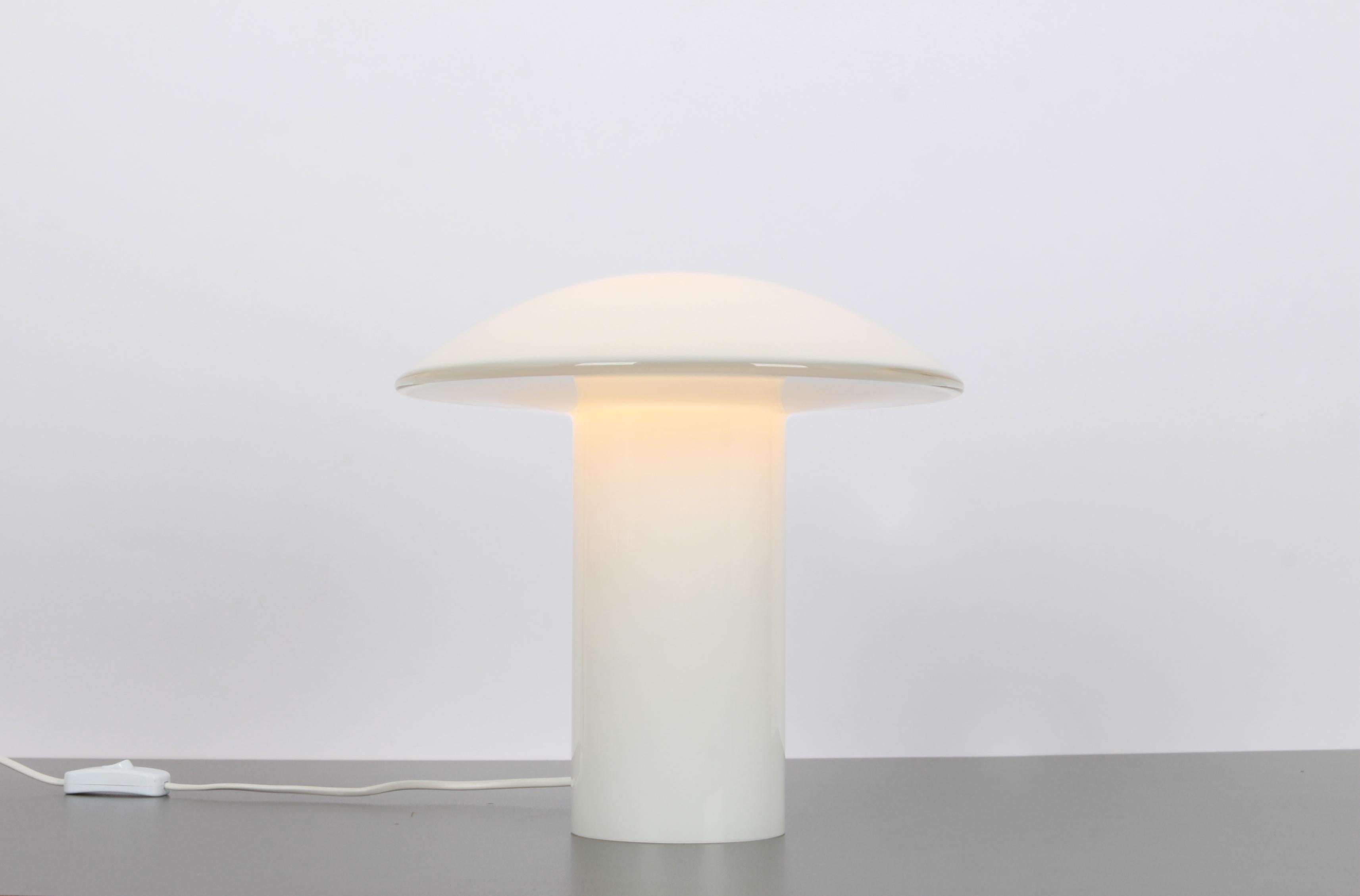Wonderful Glass Mushroom Table Lamps by Peill & Putzler, Germany, 1970s In Good Condition In Aachen, NRW