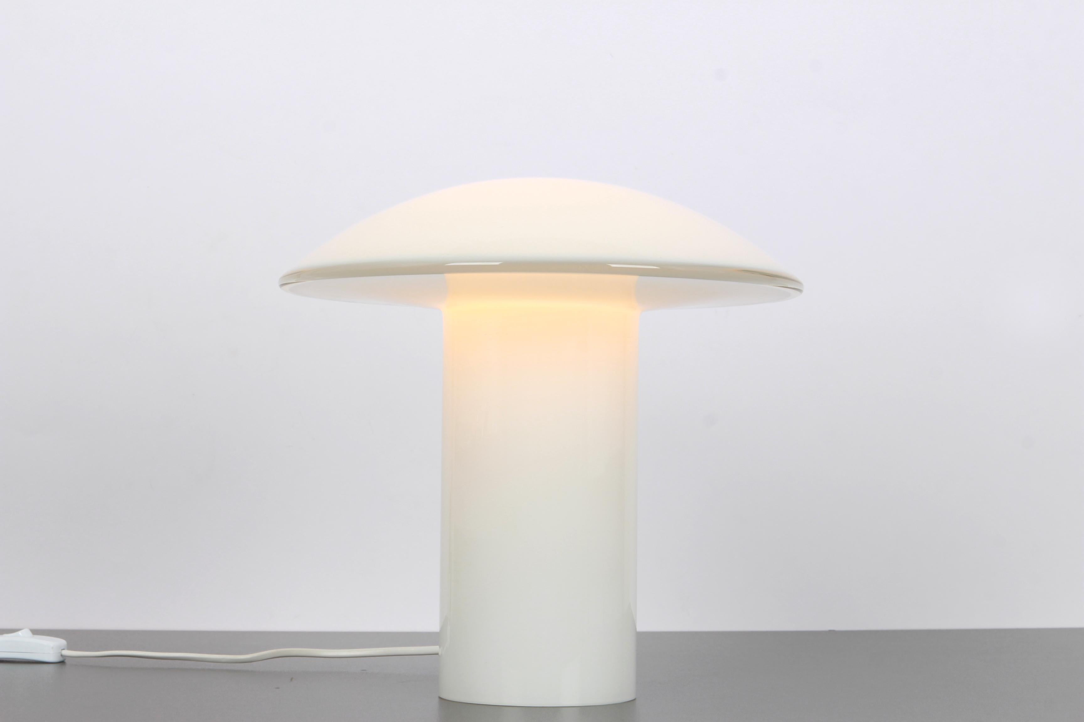 Late 20th Century Wonderful Glass Mushroom Table Lamps by Peill & Putzler, Germany, 1970s