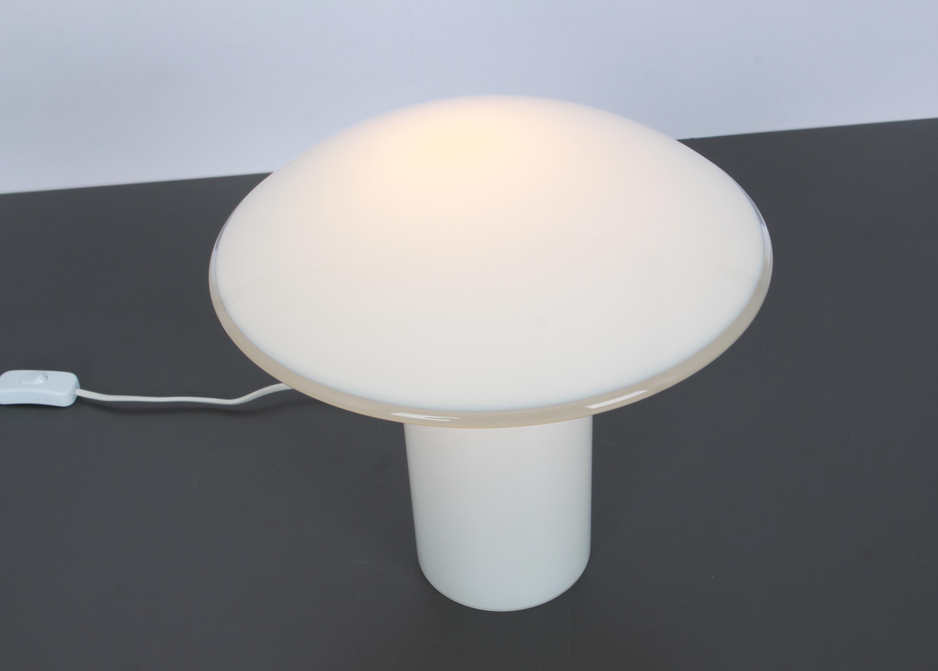 Wonderful Glass Mushroom Table Lamps by Peill & Putzler, Germany, 1970s 1