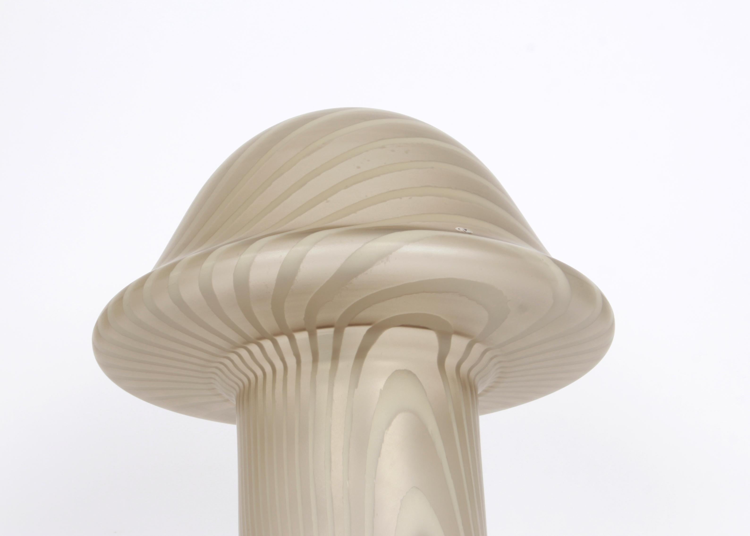 1 of 2 Wonderful Glass Mushroom Table Lamps by Peill & Putzler, Germany, 1970s For Sale 2