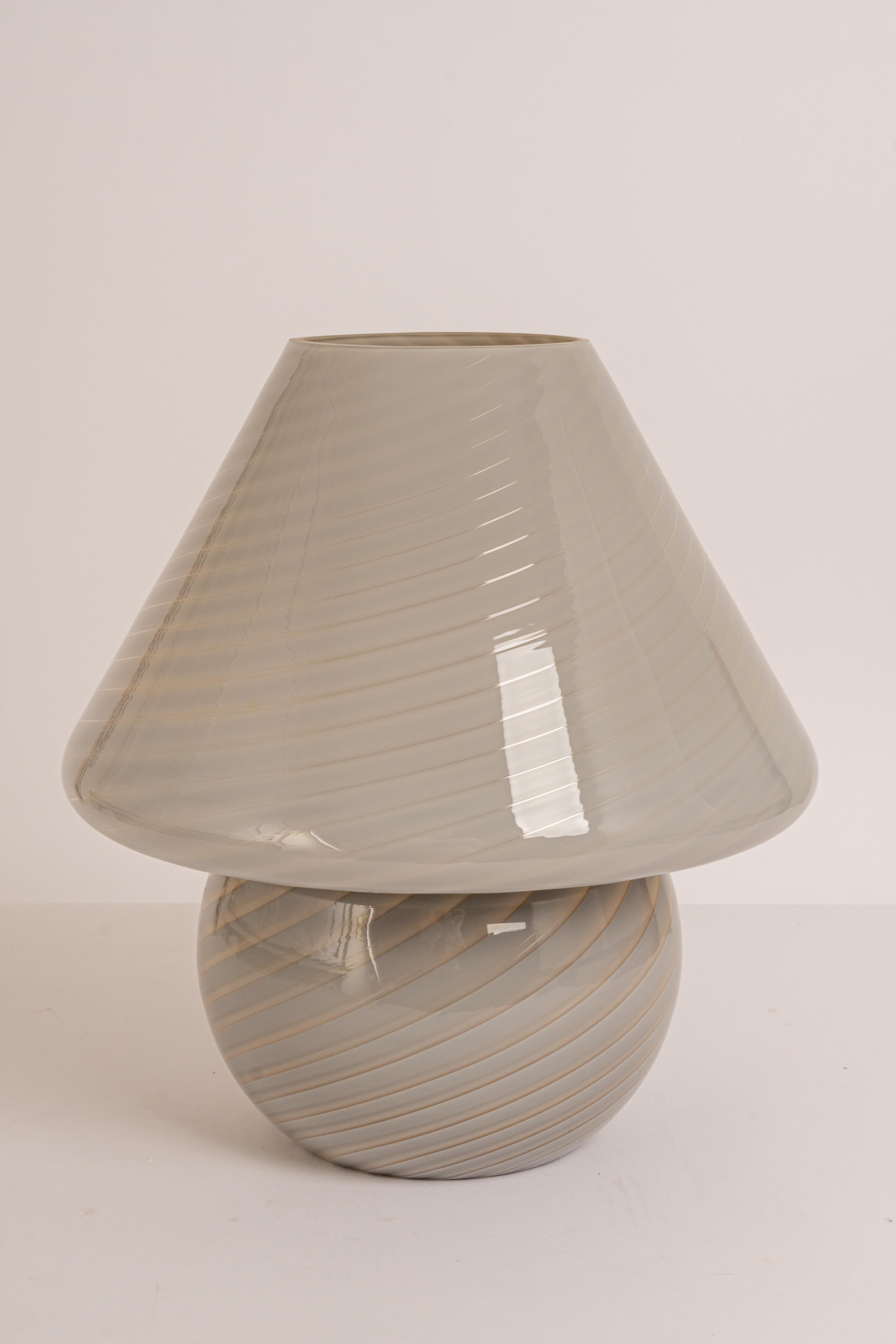 Wonderful Glass Mushroom Table Lamps by Peill & Putzler, Germany, 1970s For Sale 4