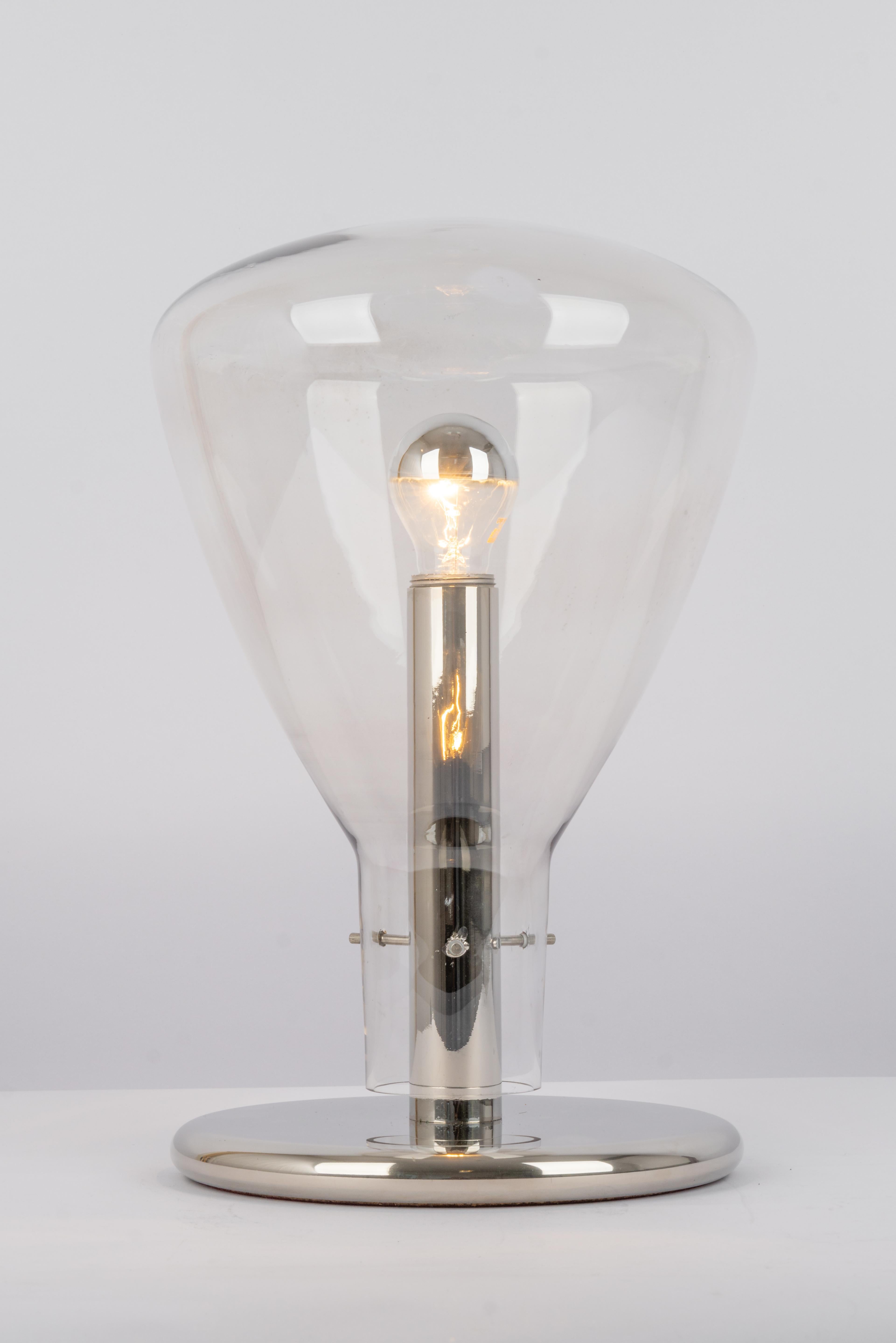 Wonderful Glass Table Lamp designed by Temde, Switzerland, 1970s For Sale 1