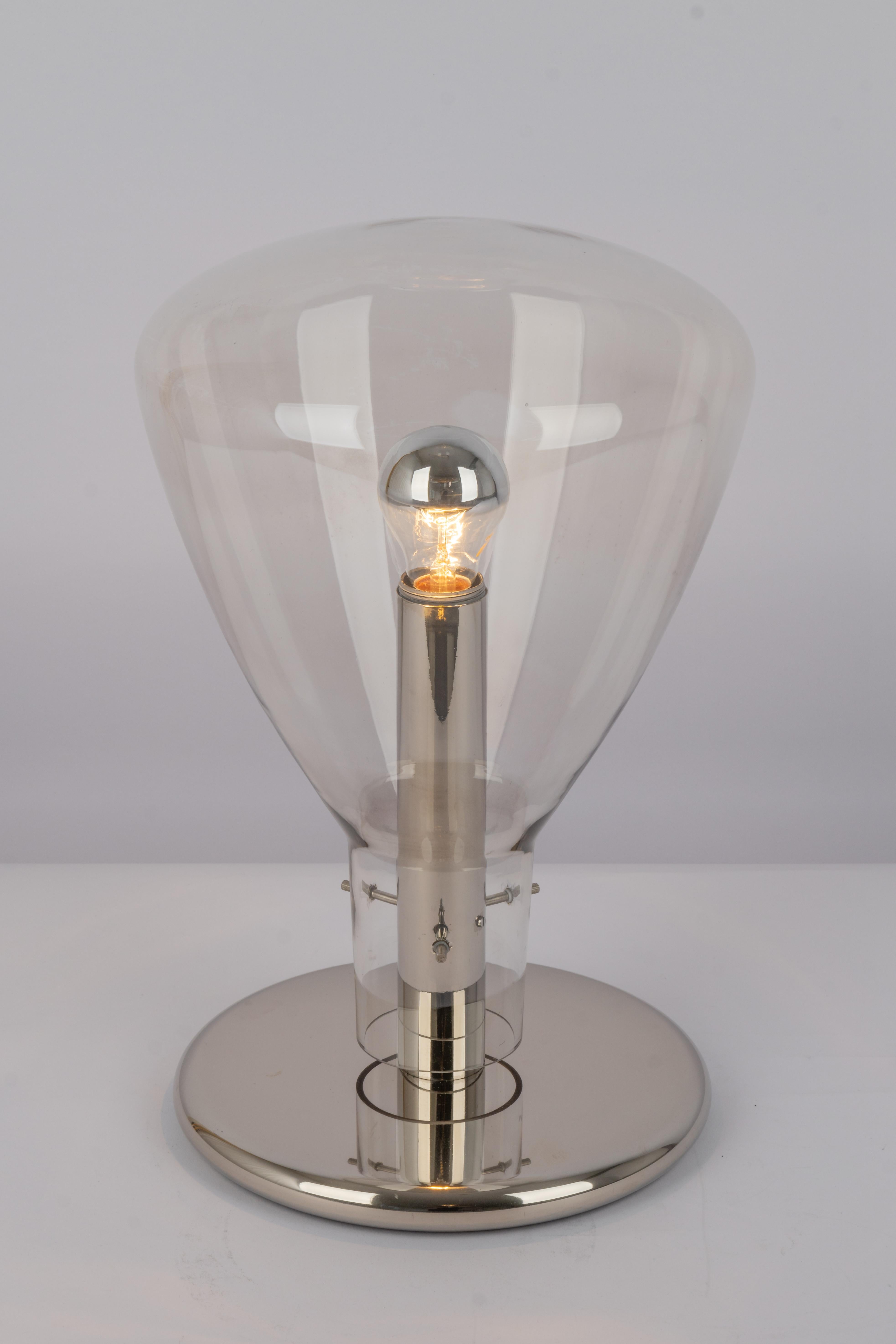 Wonderful Glass Table Lamp designed by Temde, Switzerland, 1970s For Sale 2