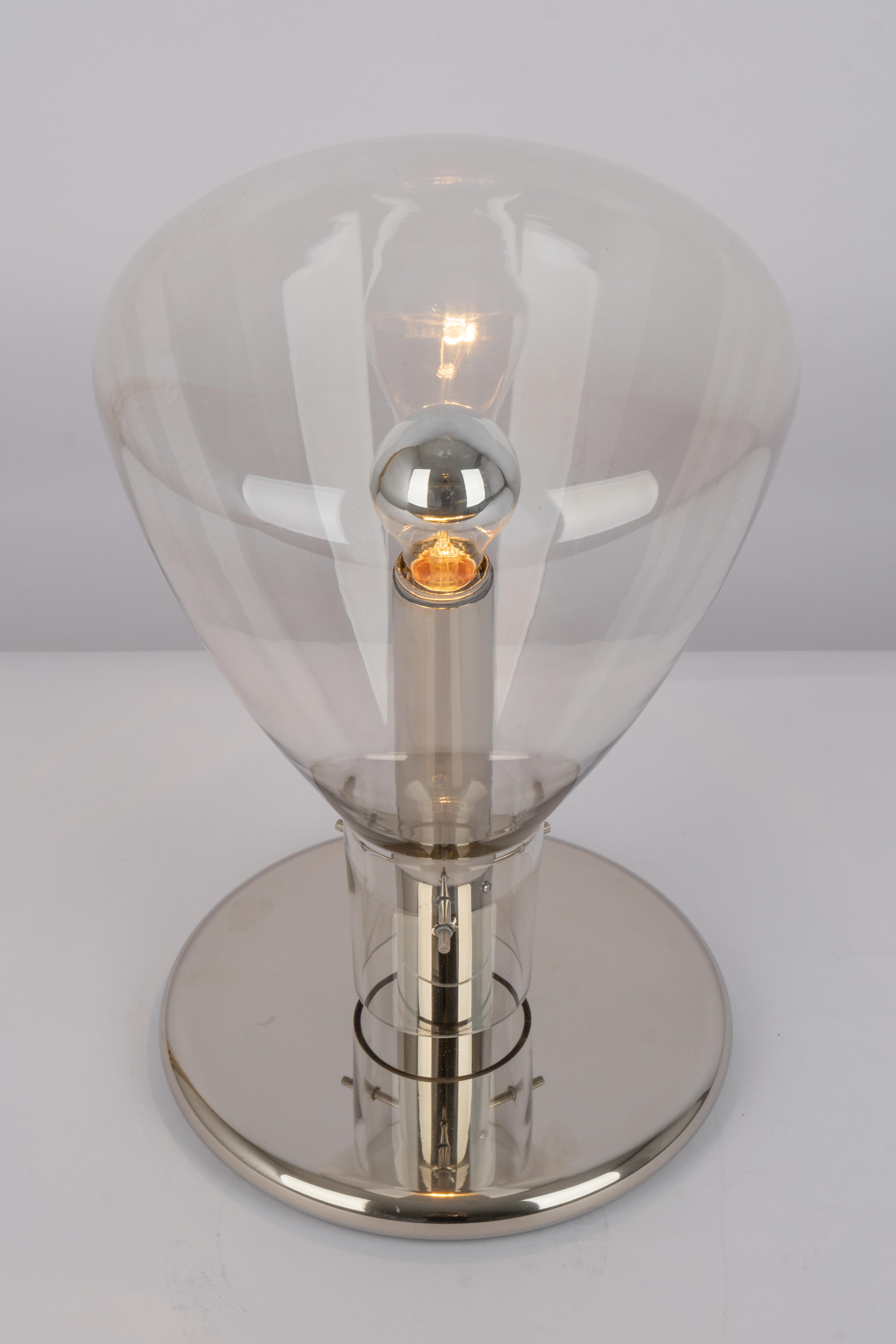 Wonderful Glass Table Lamp designed by Temde, Switzerland, 1970s For Sale 3