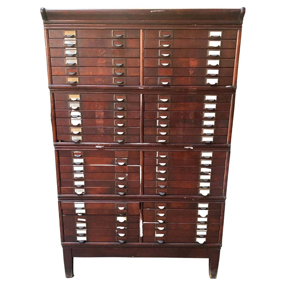 MidCentury Restored 40Drawer Library Card Catalog at 1stDibs