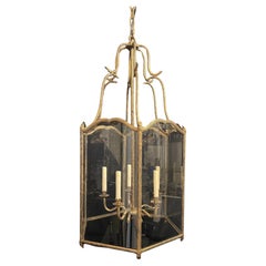 Wonderful Gold Gilt Branch Twig Form Dennis Leen Large Lantern Pendent Fixture