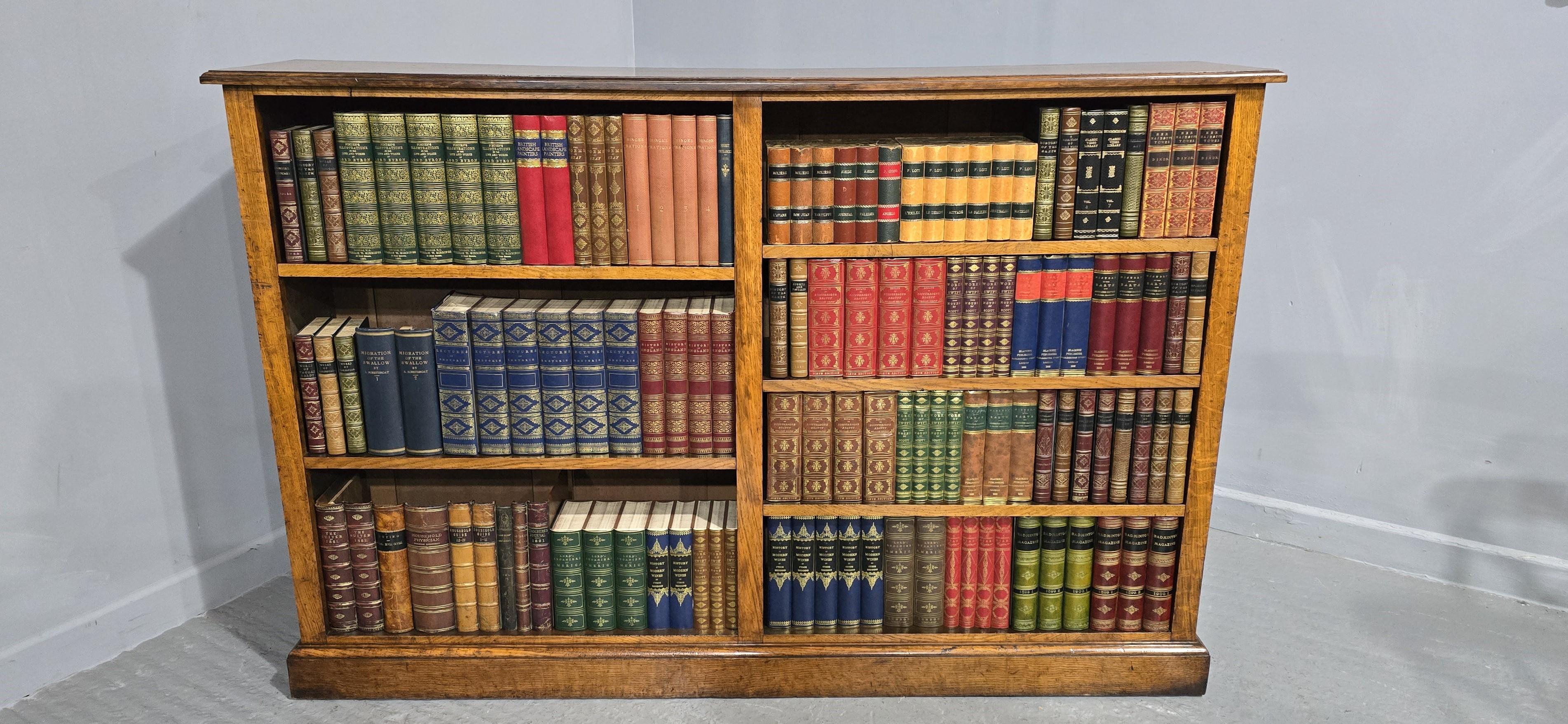 Victorian Wonderful Golden Oak Adjustable Library Bookcase