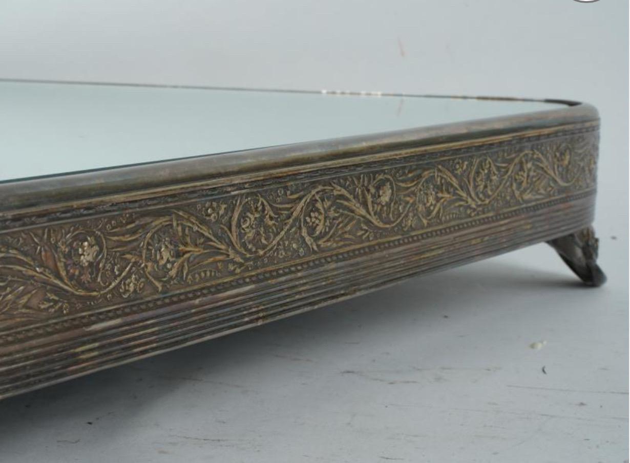 Regency Meraviglioso piatto rettangolare con piede grande inglese placcato in argento di Gorham in vendita