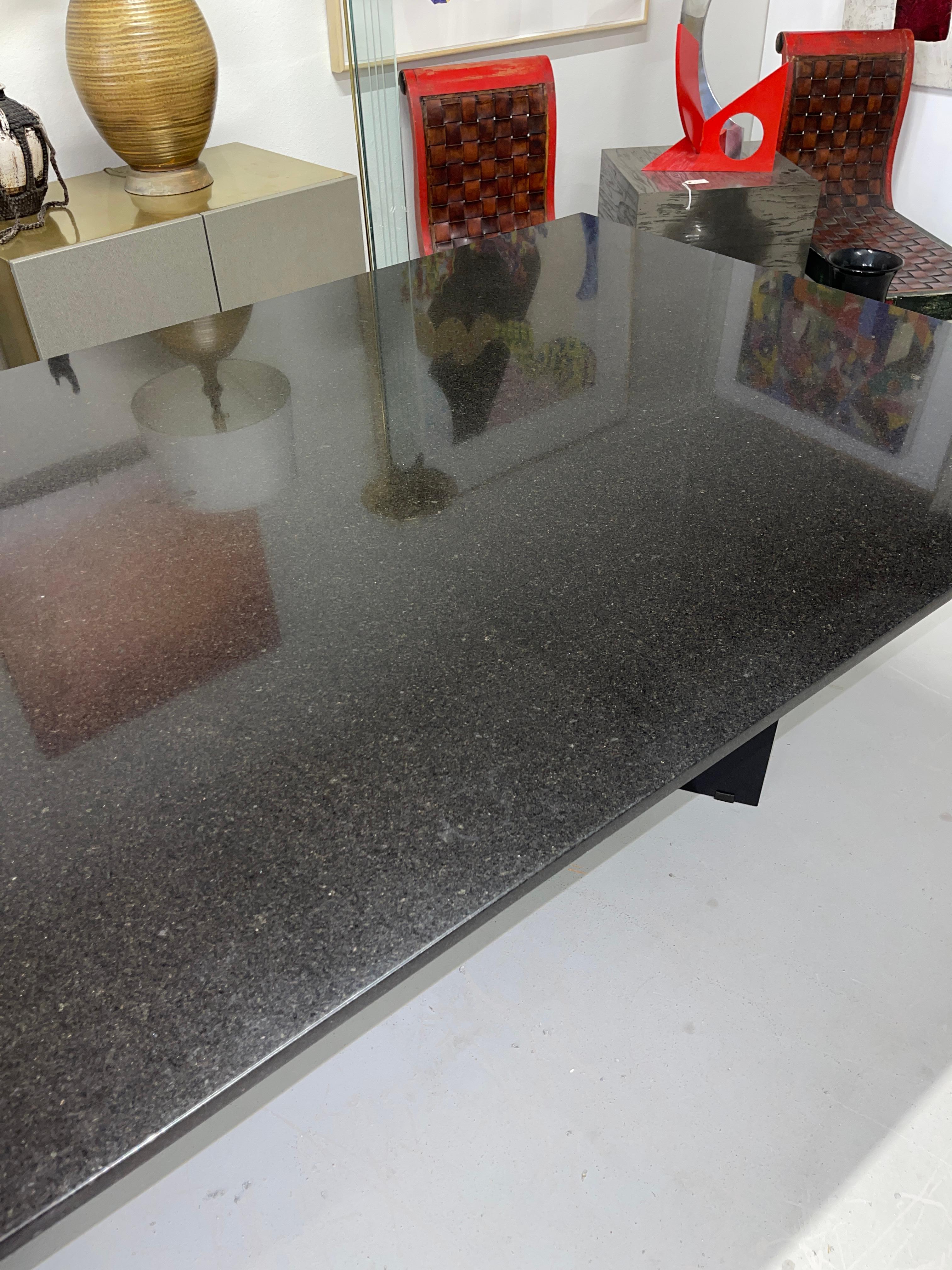 Wonderful Granite and Steel Dining Table 4