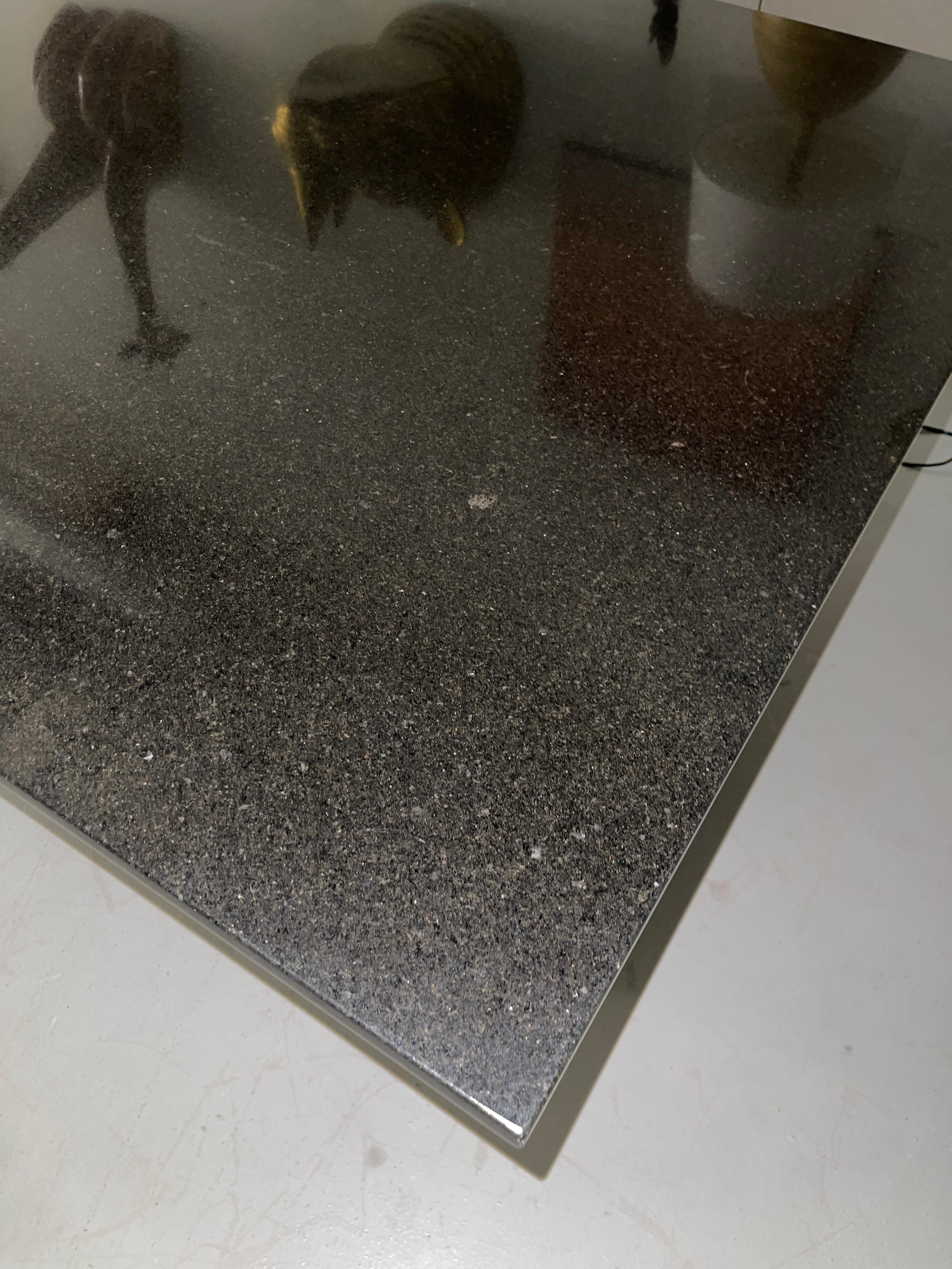 Hand-Crafted Wonderful Granite and Steel Dining Table