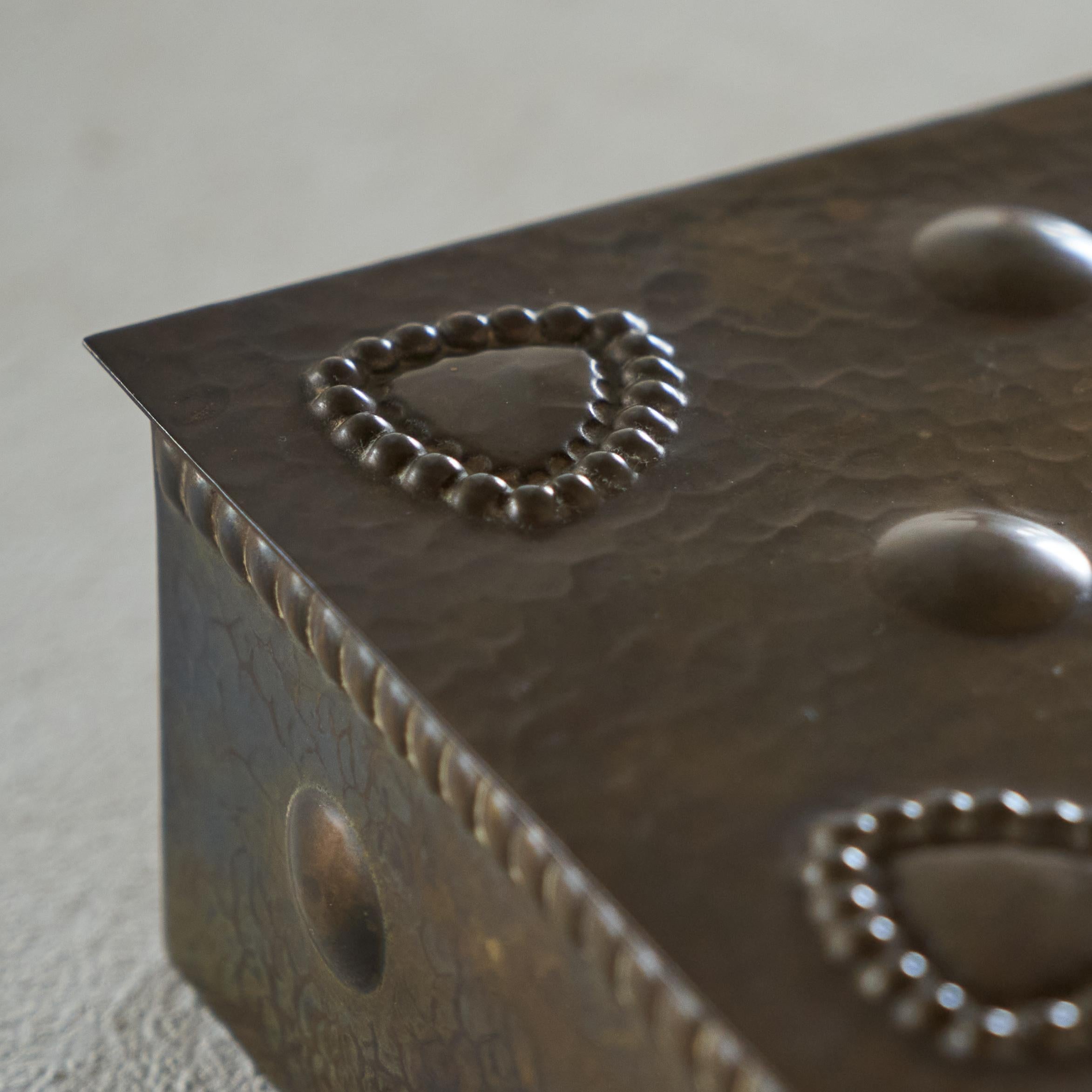 European Wonderful Hand Hammered Art Deco Box 1930s