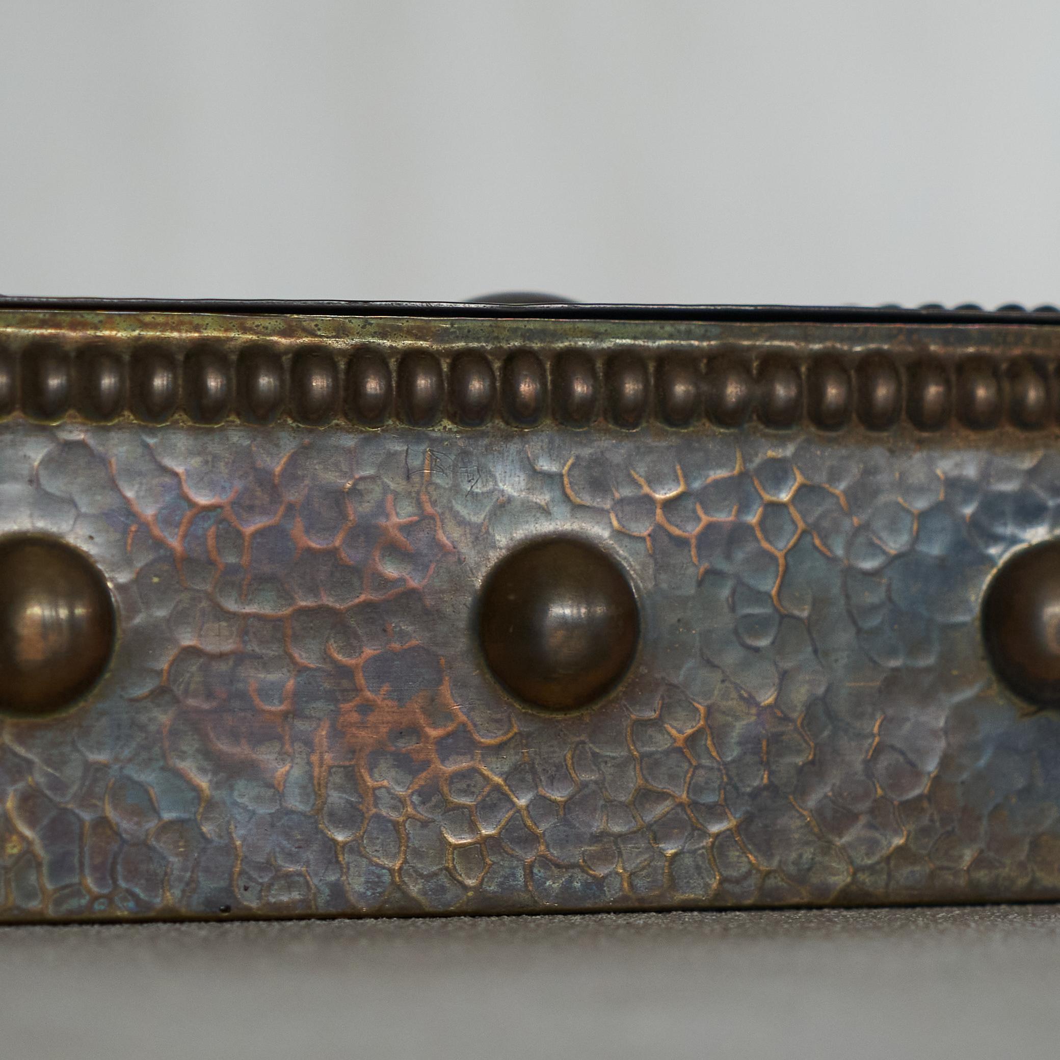 20th Century Wonderful Hand Hammered Art Deco Box 1930s