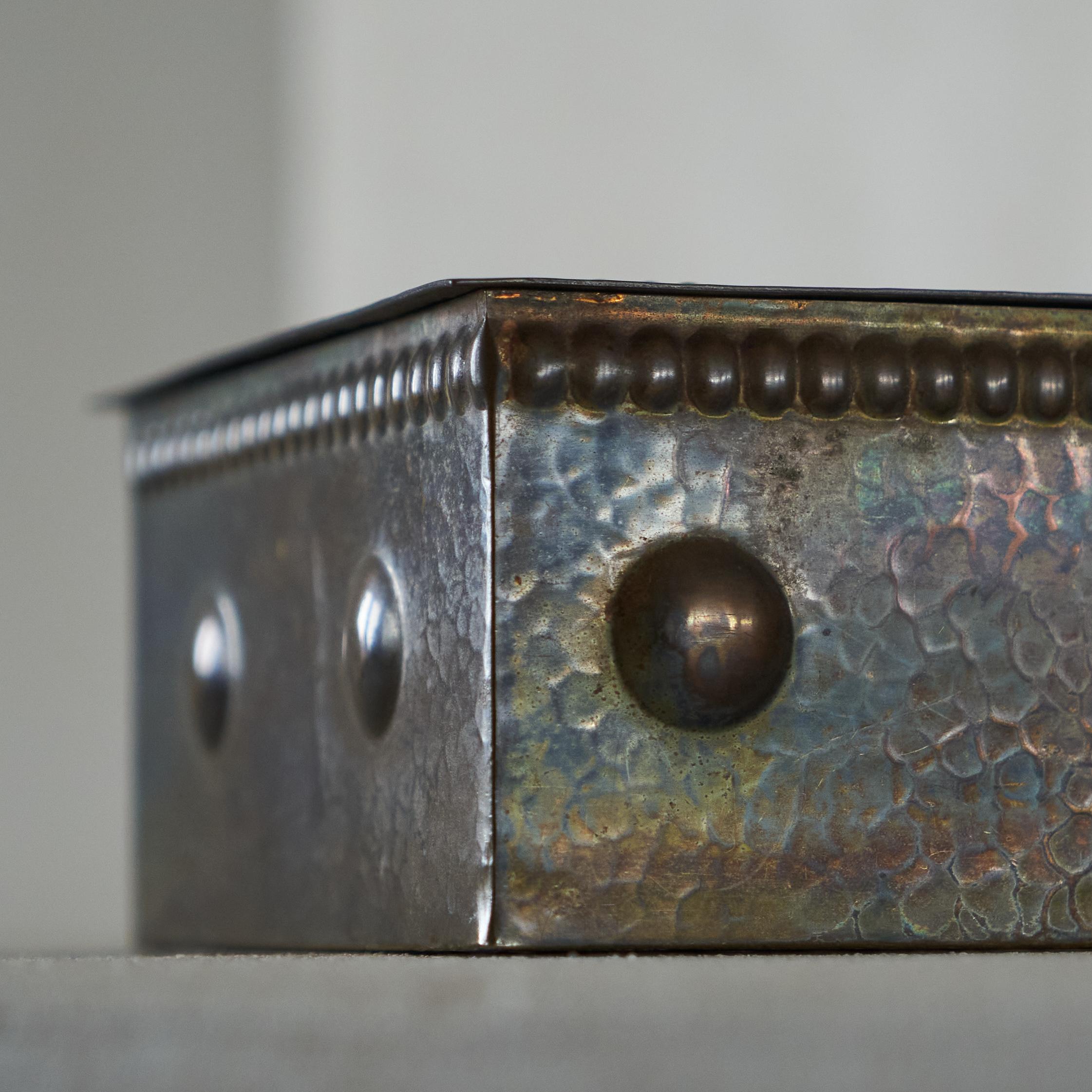 Wonderful Hand Hammered Art Deco Box 1930s 1