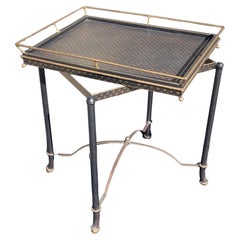Meraviglioso tavolino da caffè Cocktail Tables dipinto a mano con vassoio in oro nero