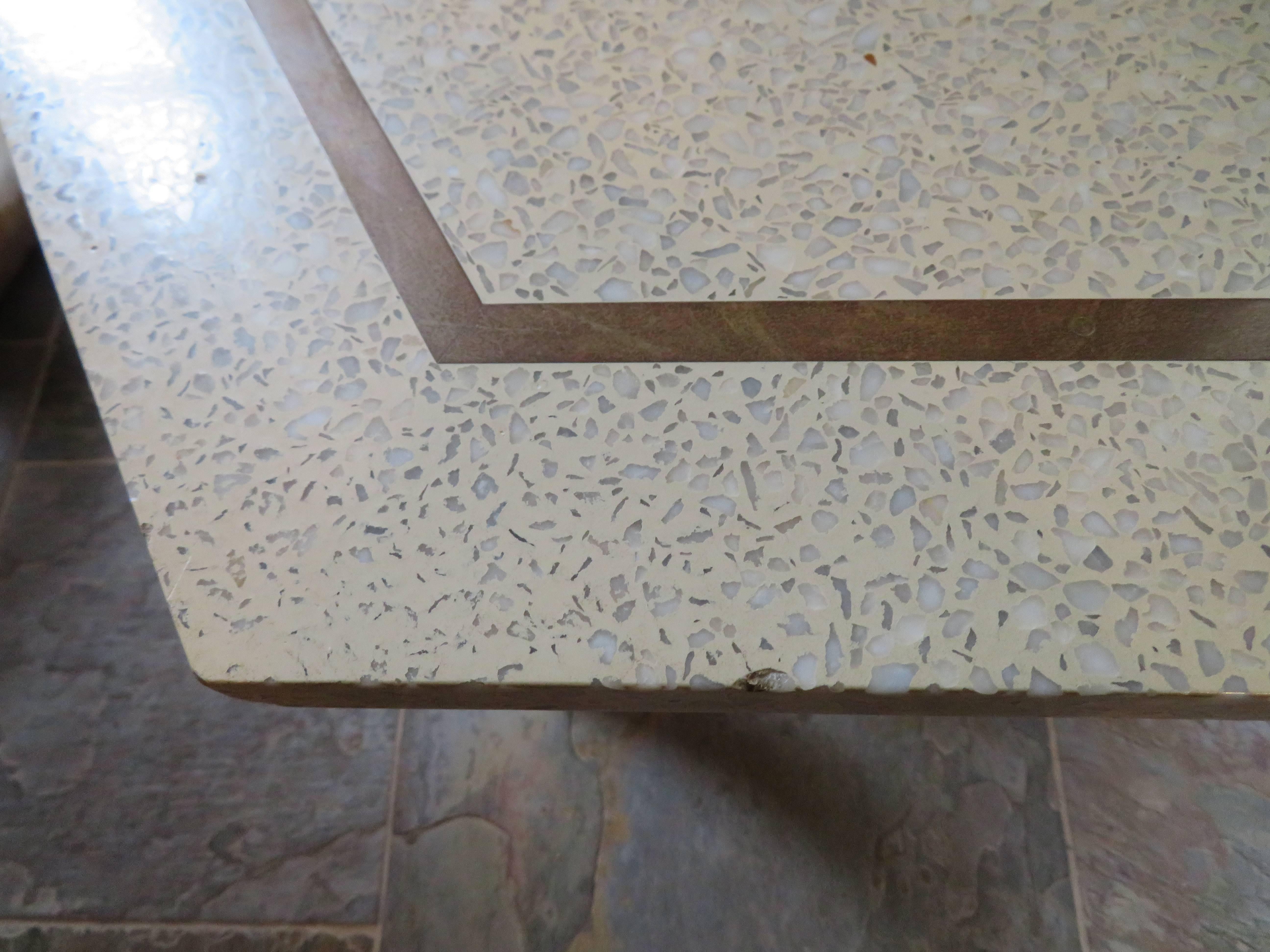 terrazzo with brass inlay