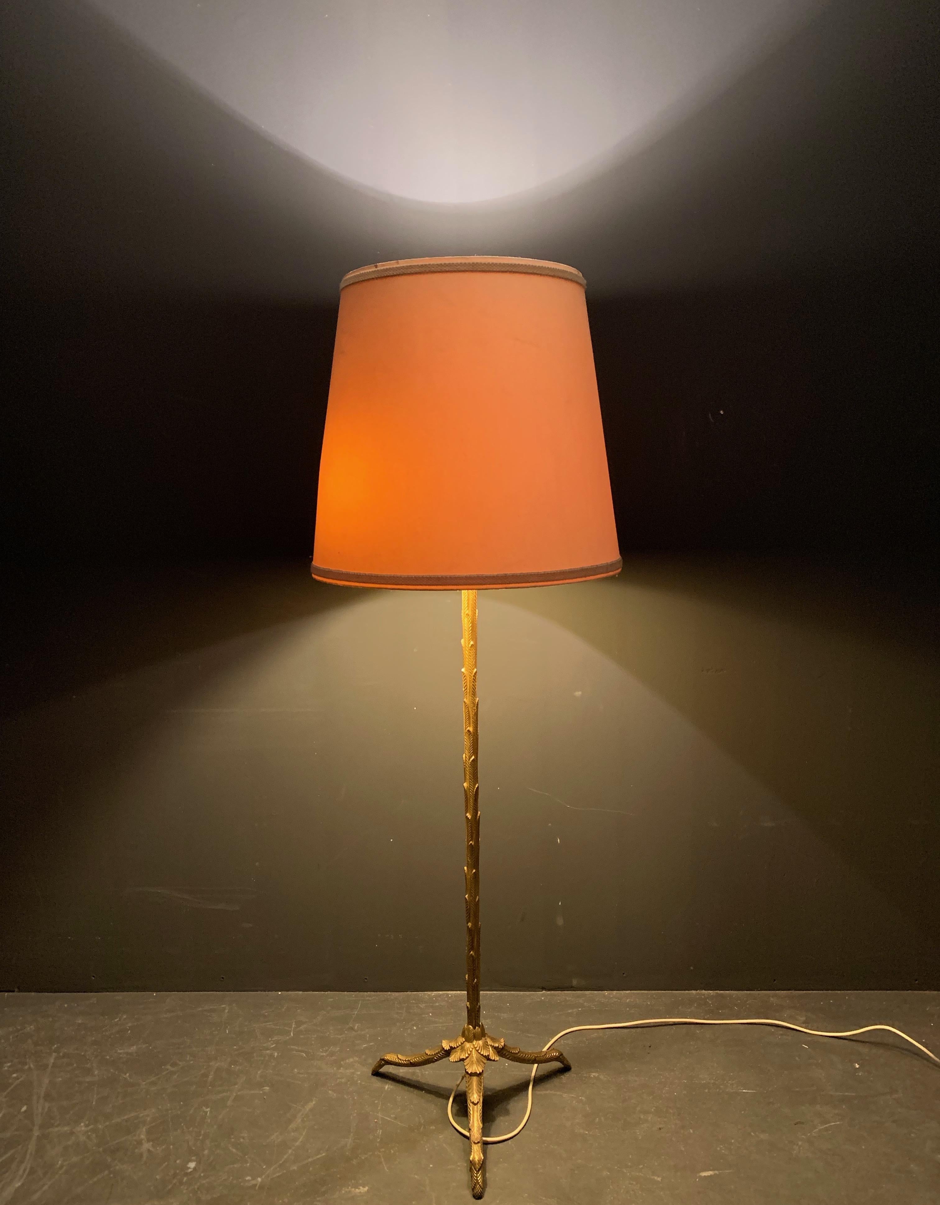 Merveilleux lampadaire Maison Baguès bronze réglable en hauteur en vente 5