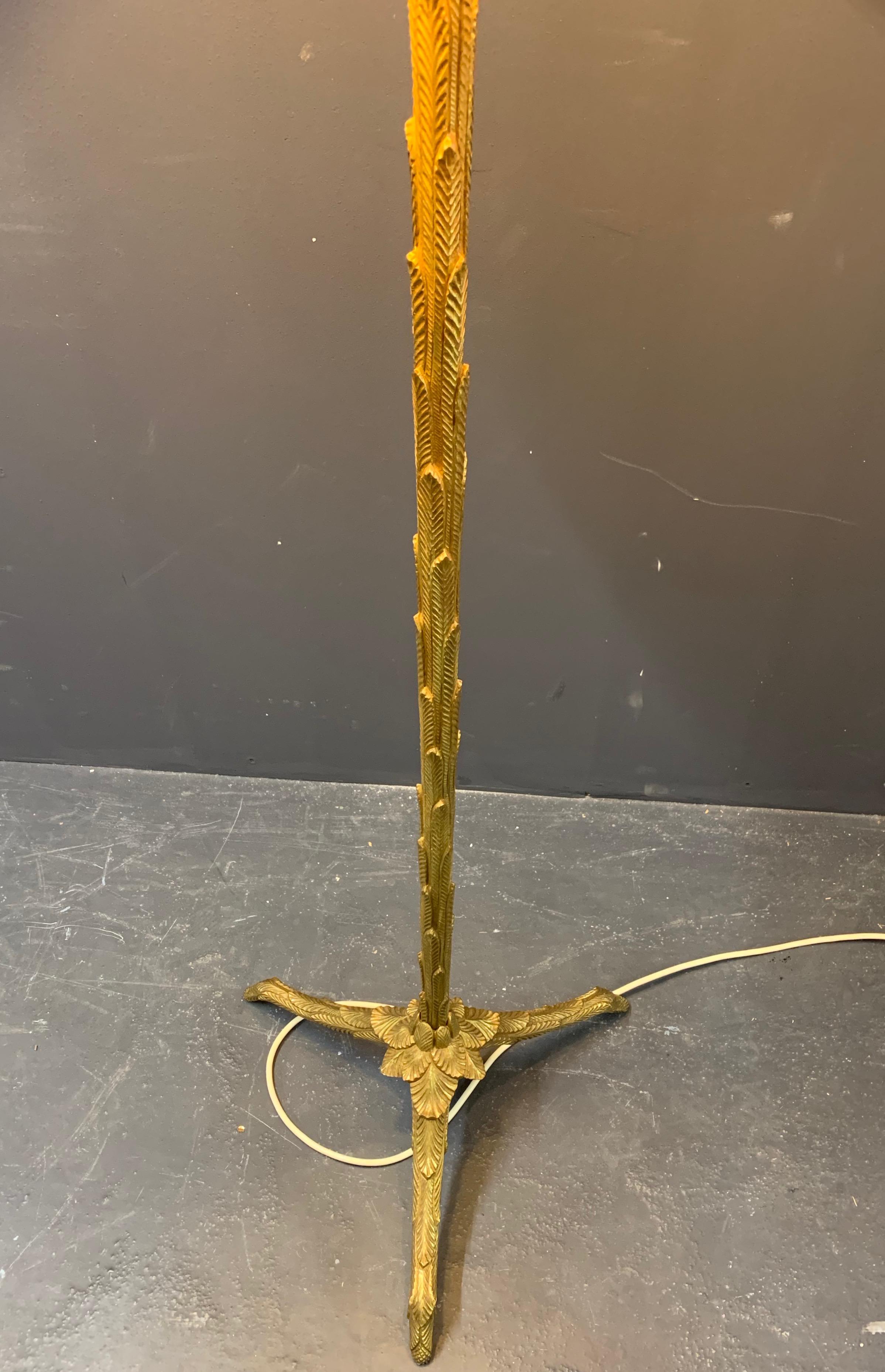 French Wonderful High Adjustable Maison Baguès Bronze Floor Lamp For Sale