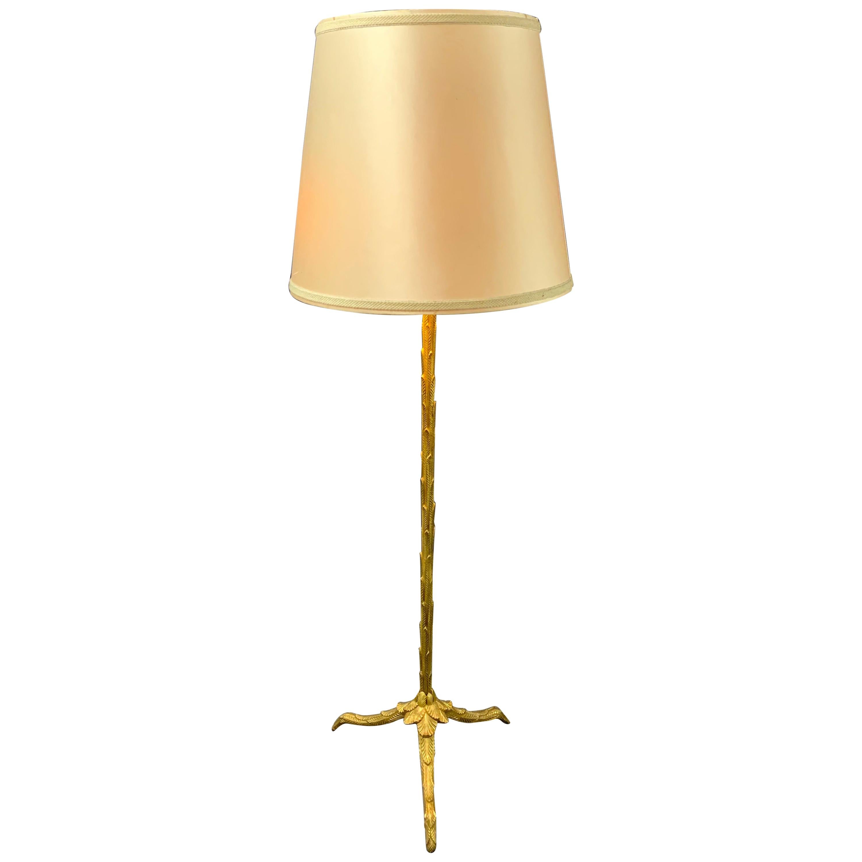 Wonderful High Adjustable Maison Baguès Bronze Floor Lamp For Sale