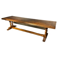 Wonderful Huge French Walnut Monastery Refectory Dining Table