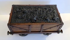 Wonderful Humidor Oak Tin Railway Coal Wagon Train Car form Cigar, London