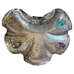 wunderbare italienische Silberschale mit Meeresdekoration aus Silber