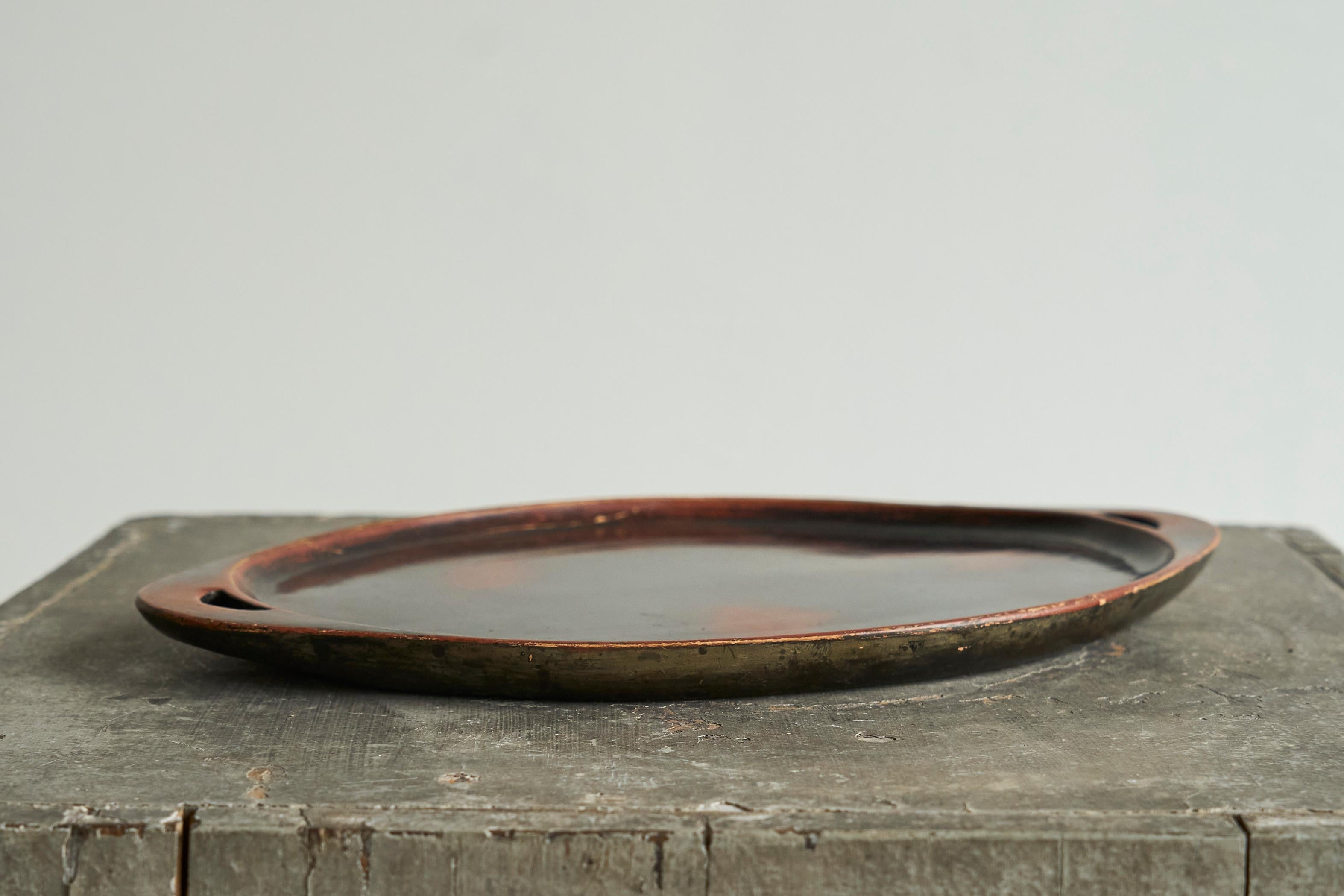 Wonderful Japanese Tray in Wood Early 20th Century In Good Condition For Sale In Meer, VAN