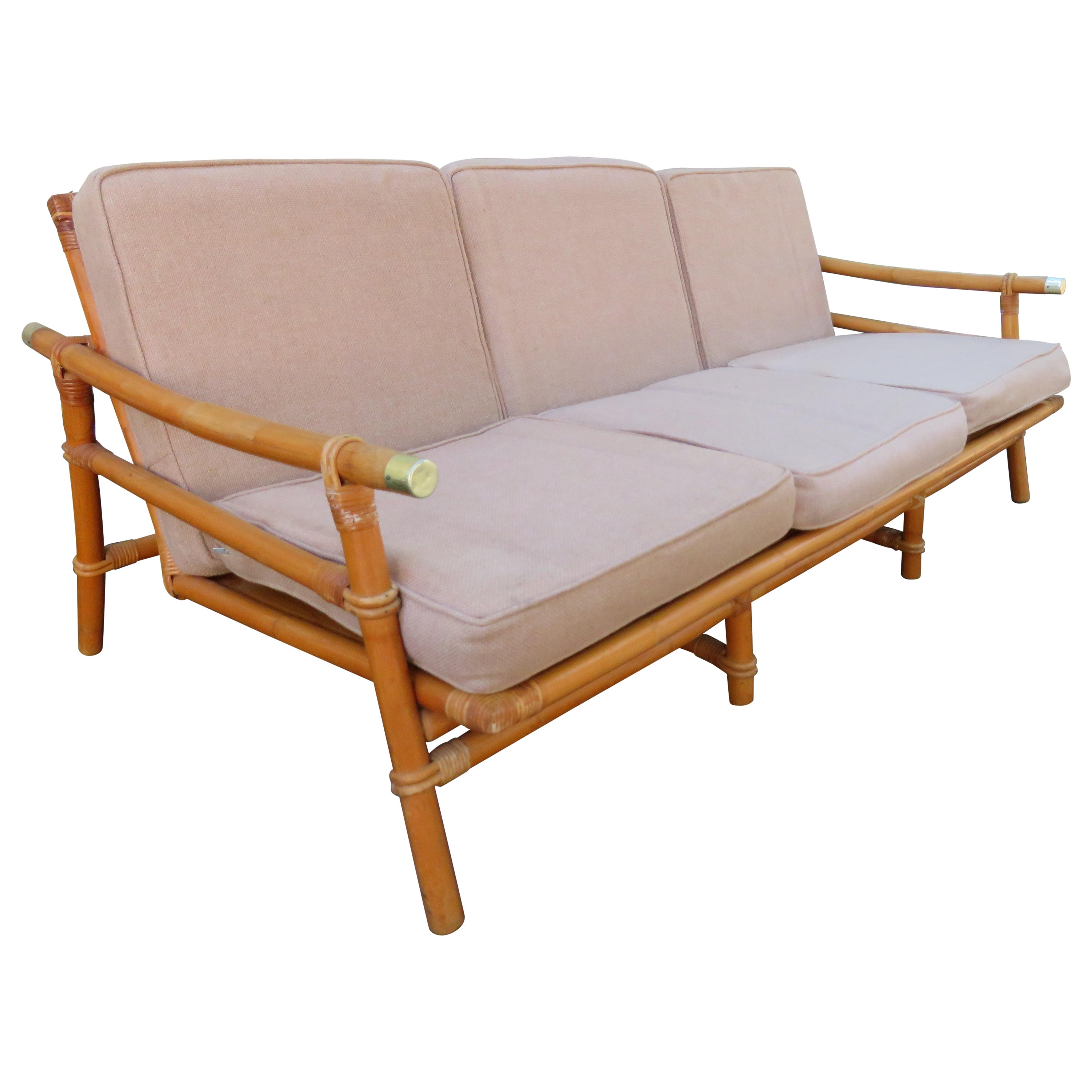 Wonderful John Wisner for Ficks Reed Natural Bamboo Sofa Far Horizons Collection